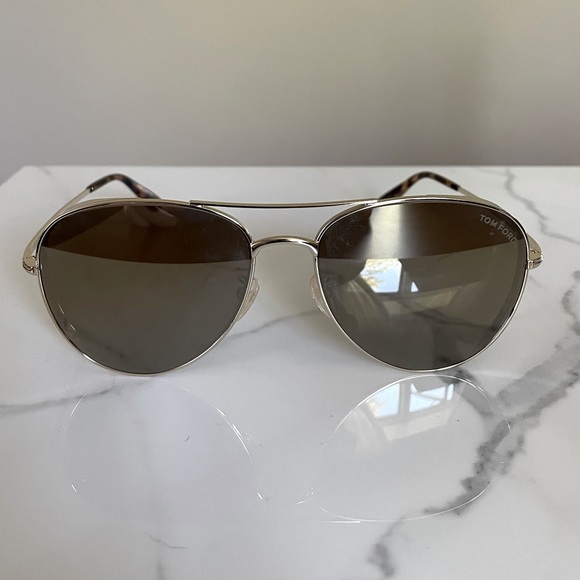 TOM FORD - Aviator Sunglasses - Gold - Picture 4 of 4